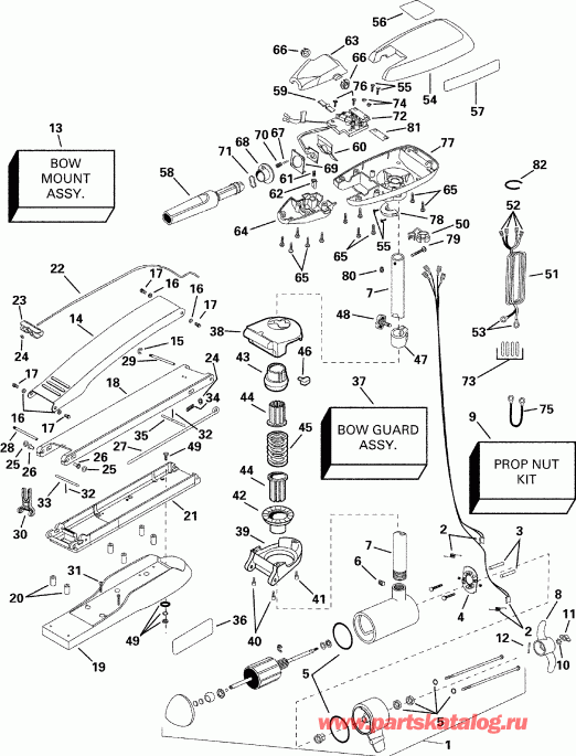 ��������� �������� ����� EVINRUDE P/N 773168 Intruder 74HP 2000  - truder 74hp