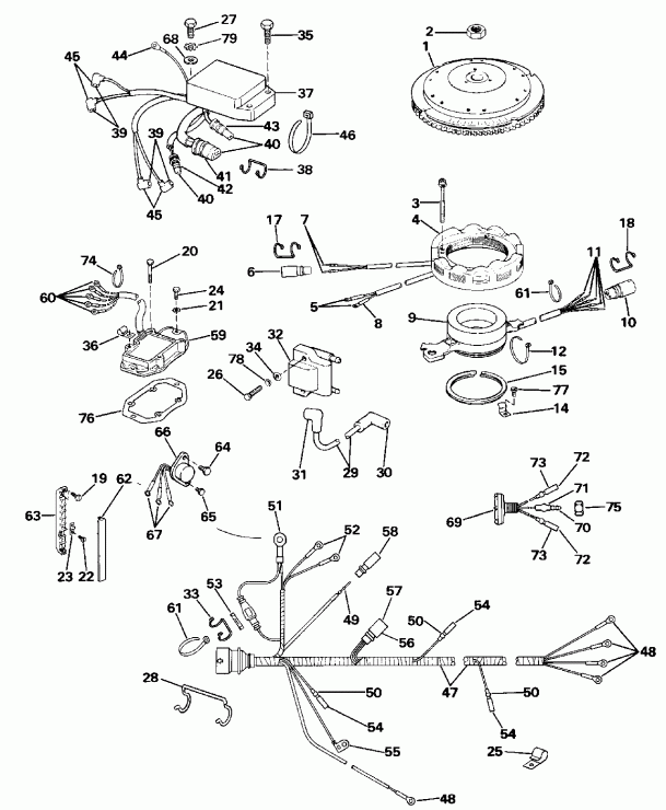 ��������� ����� EVINRUDE E100STLESB 1990  - nition System - nition System