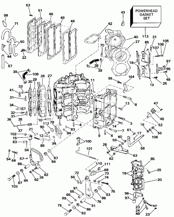 ��������� ������� E100WTLESM 1990  - linder & Crankcase