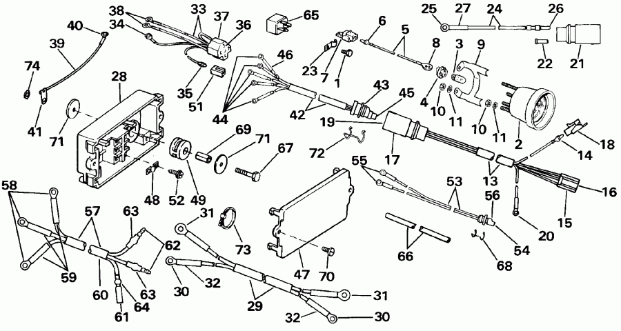 ��������� ����� EVINRUDE E100WTLESM 1990  - wer Trim/tilt Electrical - wer Trim / tilt ���������