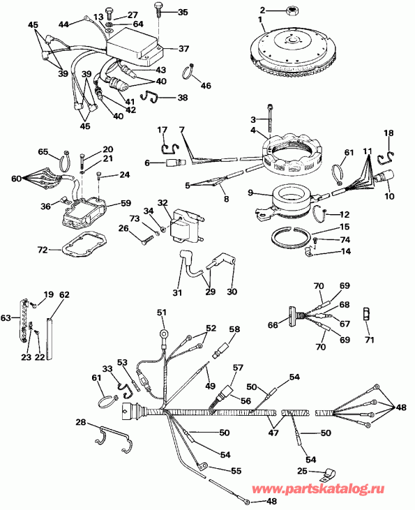 ��������� ��������� EVINRUDE E100WTXESM 1990  - nition System - nition System
