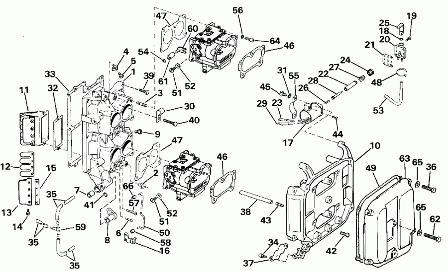 ����� EVINRUDE E100WTXESM 1990  - take ��������� - take Manifold