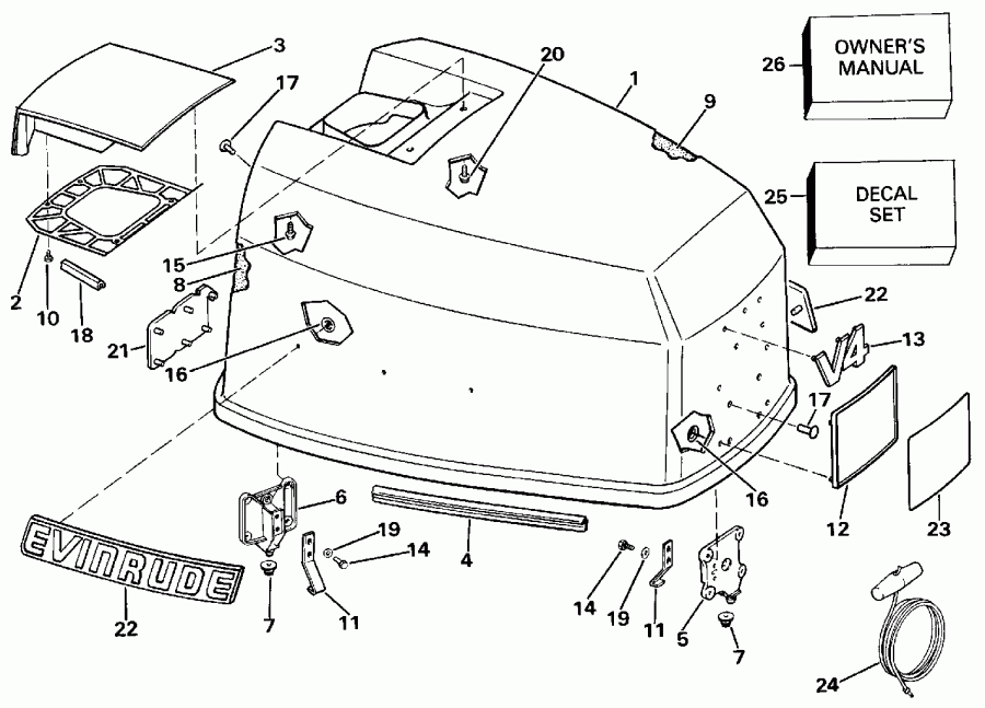 ��������� �������� ����� ������� E120TXESB 1990  - Evinrude