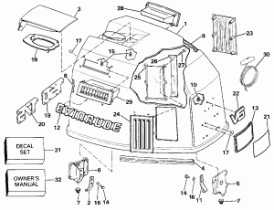 ������ ��������� (�����) - Evinrude (Engine Cover - Evinrude)