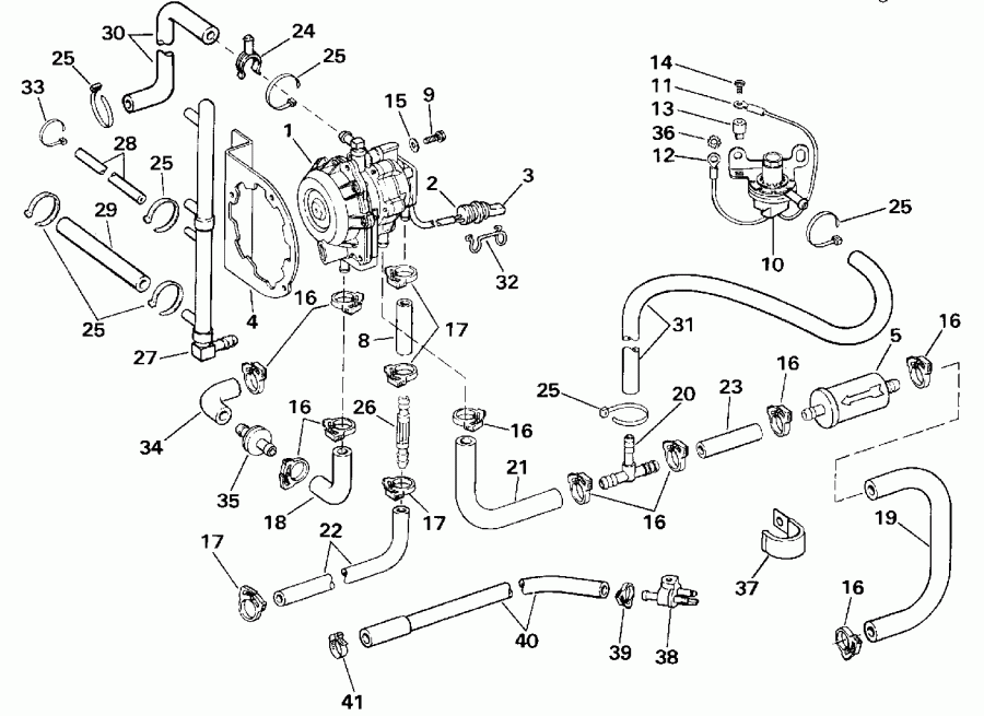 ��������� ����� EVINRUDE E150CXESB 1990  - o2 ����� / o2 Pump