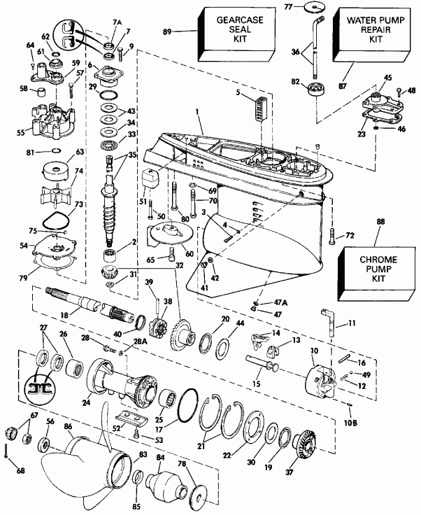 ��������� ��������� Evinrude E150STLESB 1990  - arcase Early P����uction