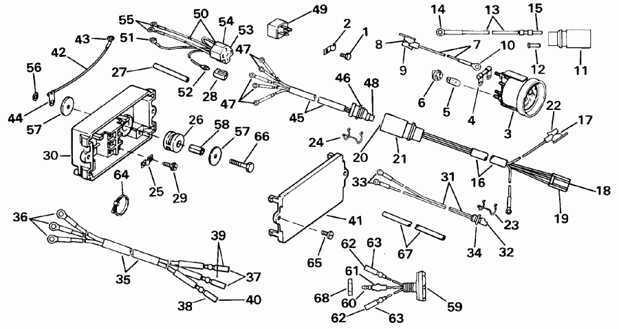 �������� ��������� ����� ������� E150TLESB 1990  - wer Trim / tilt ��������� / wer Trim/tilt Electrical