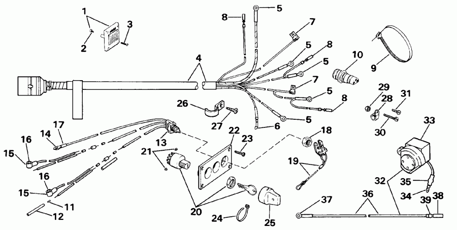 ��������� �������� ����� EVINRUDE E150TXESB 1990  - Dual Engine - Dual ���������