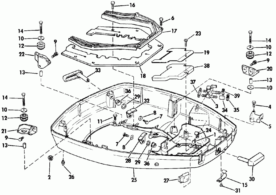 �������� ����� ������� E155WTLESM 1990  - wer Engine Cover
