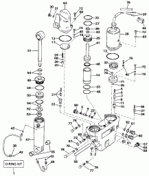���������������� ��������� ������� Hydraulic Assembly (Power Trim/tilt Hydraulic Assembly)