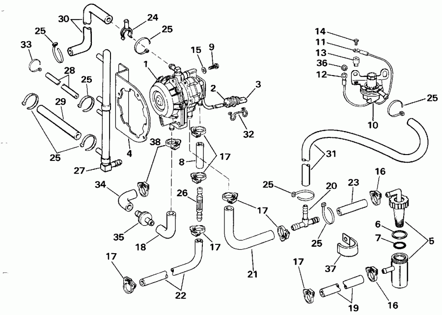 �������� ��������� ����� EVINRUDE E155WTLESM 1990  - o2 ����� - o2 Pump
