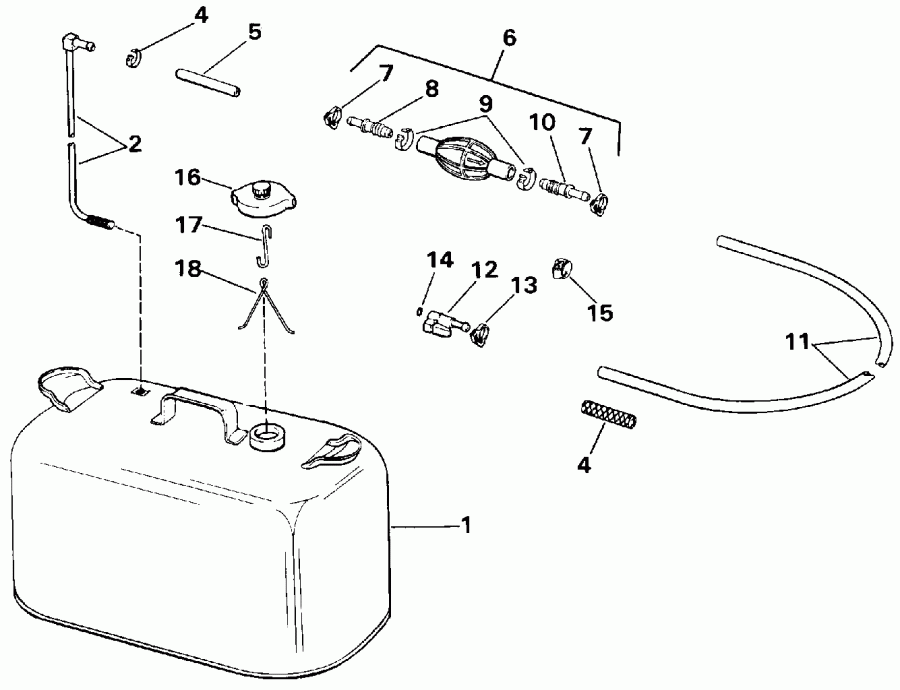 ��������� ����� EVINRUDE E175STLESE 1990  - el Tank