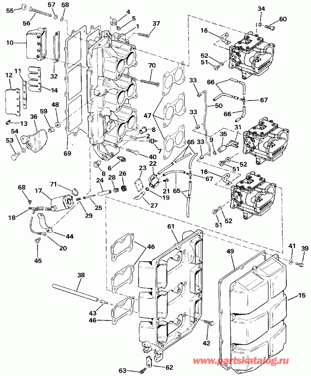 ����� Evinrude E175STLESE 1990  - take Manifold