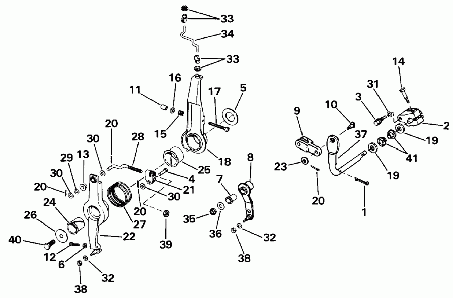 �������� ��������� ����� ������� E175STLESE 1990  - rottle & ������������� ��������� / rottle & Shift Linkage