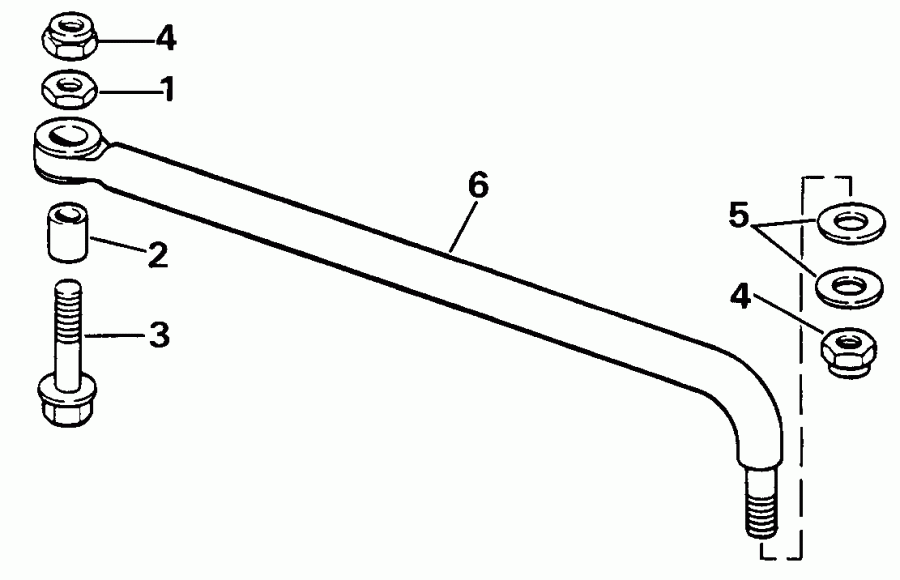 ��������� EVINRUDE E200CXESM 1990  - ee������ ��������� Kit �� Power ������� ������� / eering Connector Kit Non Power Steering