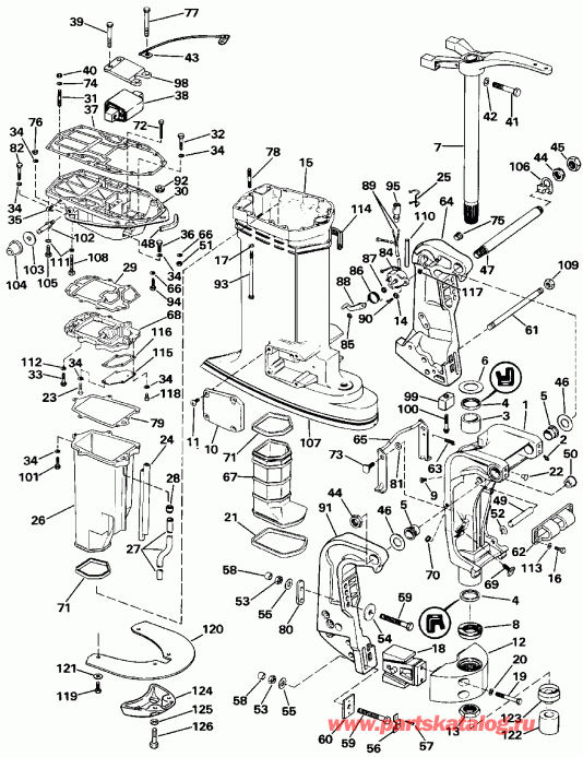��������� Evinrude E200STLESE 1990  - dsection / dsection