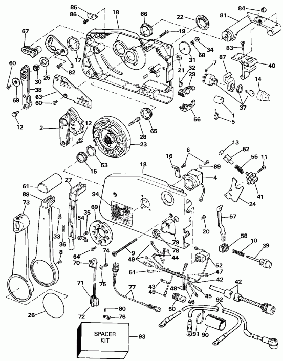 ��������� ��������� Evinrude E225PXESS 1990  - mote ����������