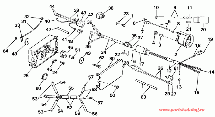 ��������� ����� EVINRUDE E225TXESS 1990  - wer Trim/tilt Electrical