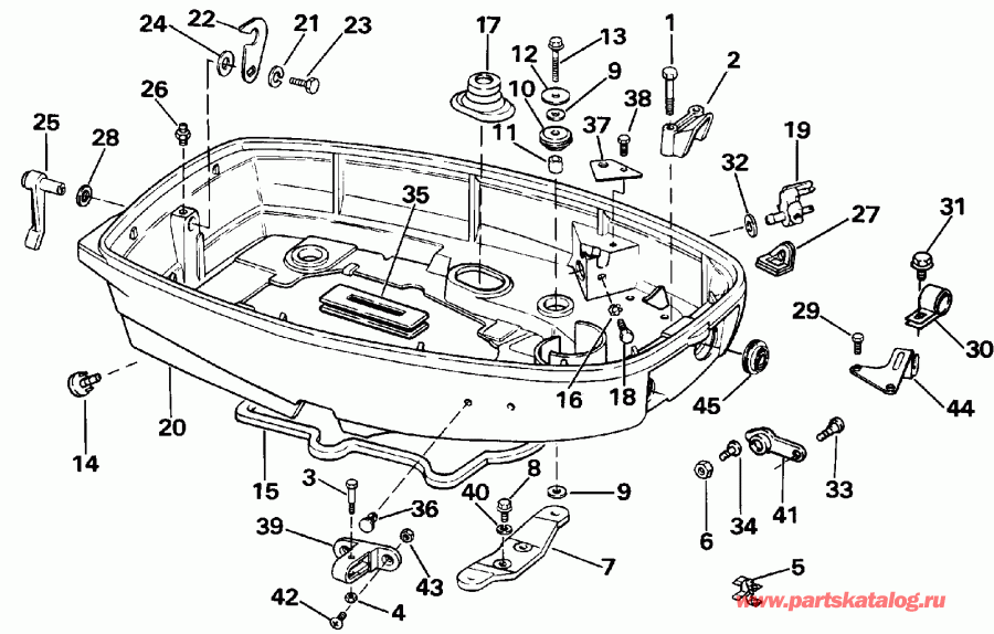 �������� ��������� ����� Evinrude E25RESB 1990  - wer ������ ��������� (�����) / wer Engine Cover