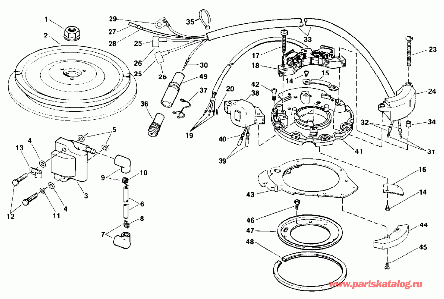 �������� ��������� ����� Evinrude E25RWESA 1990  - nition