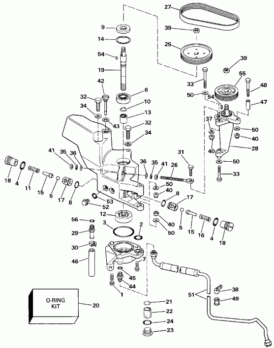 ��������� �������� ����� Evinrude E300PLESB 1990  - wer Steering Pump