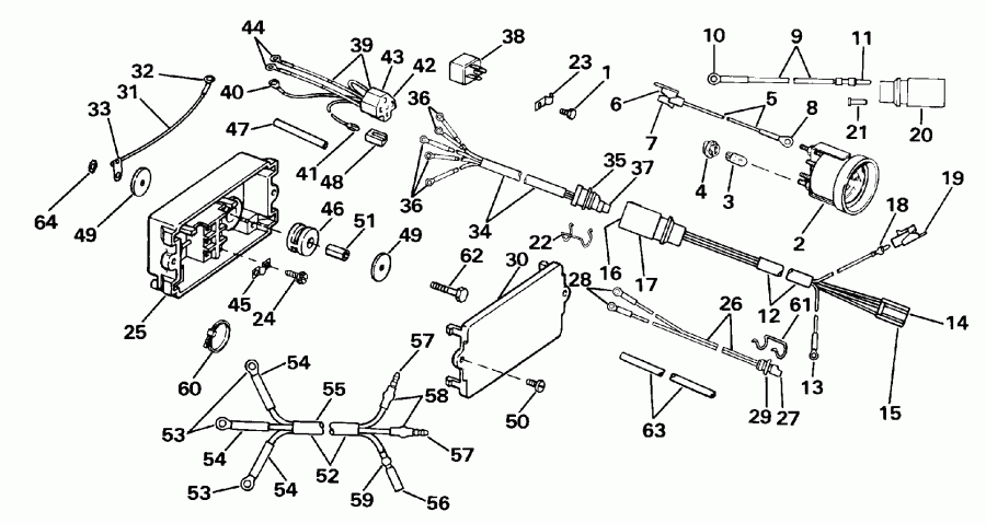 �������� ����� ������� E300PLESB 1990  - wer Trim / tilt ��������� - wer Trim/tilt Electrical