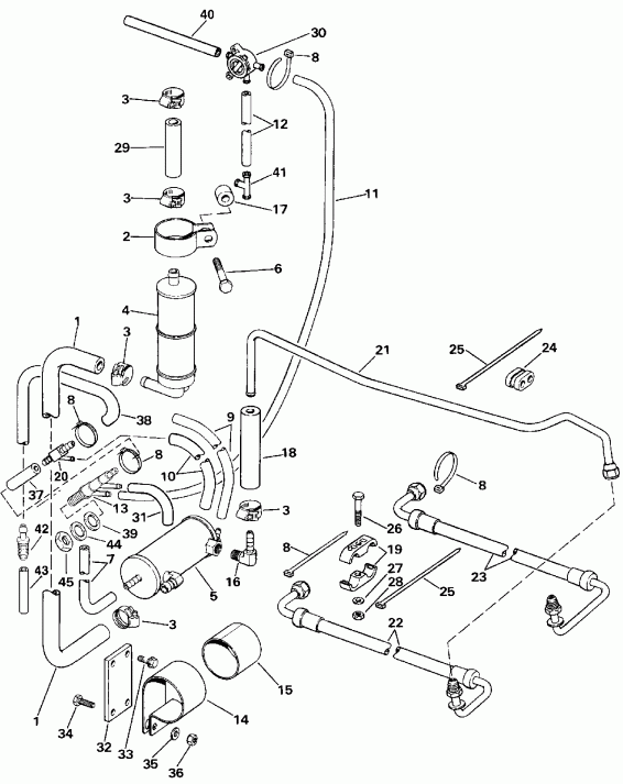  EVINRUDE E300PXESB 1990  - wer ������� ������� Gro���� - wer Steering Group