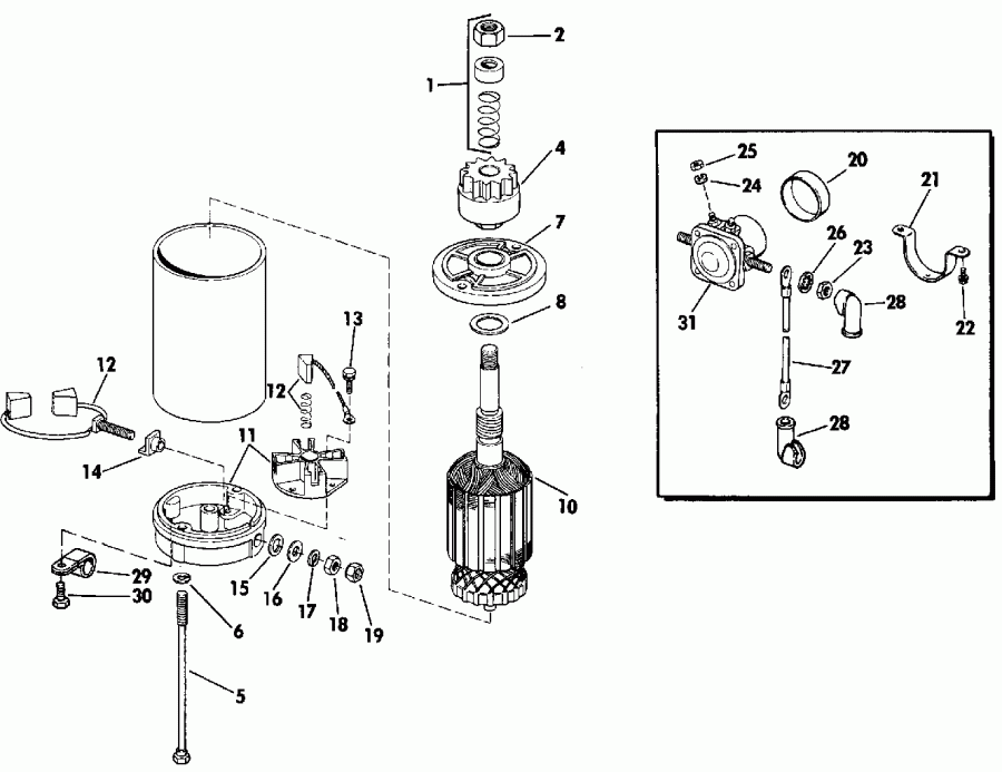  ������� E30TELESS 1990  - ectric Starter & Solenoid / ectric ������� & Solenoid