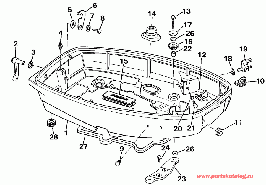 ����� EVINRUDE E35RESS 1990  - wer Engine Cover