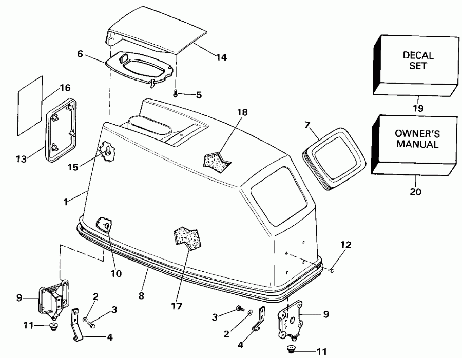 �������� ����� Evinrude E40EESR 1990  - Evinrude Rope Start Only