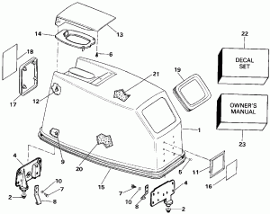 ������ ��������� (�����) - Johnson ���� Start Only (Engine Cover - Johnson Rope Start Only)