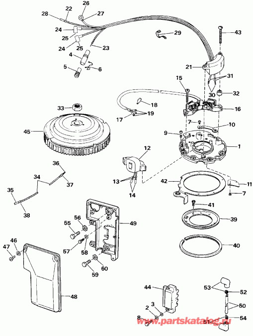  Evinrude E40TEESR 1990  - Rope Start - ���� Start