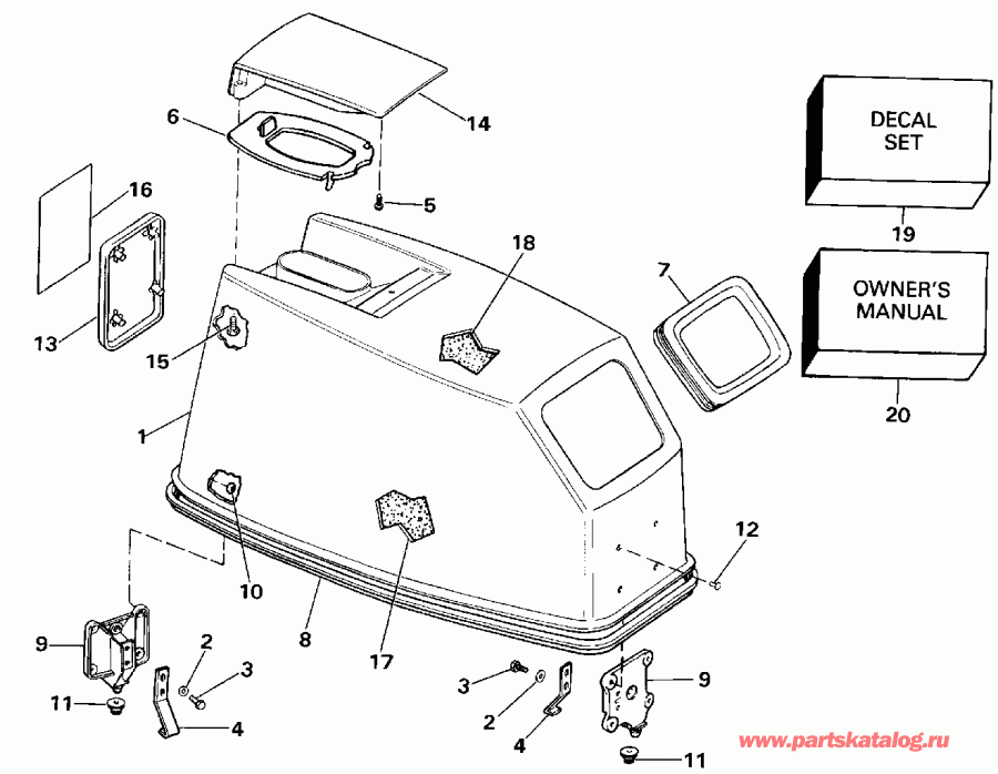 ��������� �������� ����� ������� E40TTLESR 1990  - Evinrude ���� Start Only - Evinrude Rope Start Only