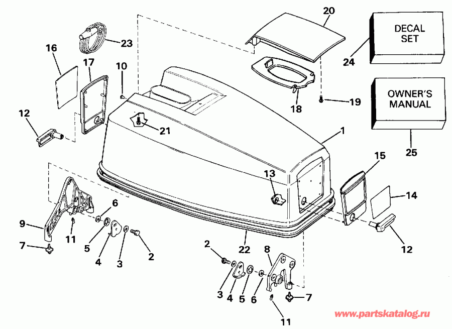 ��������� �������� ����� Evinrude E45RCESR 1990  - Evinrude Electric Start Models - Evinrude Electric Start Models