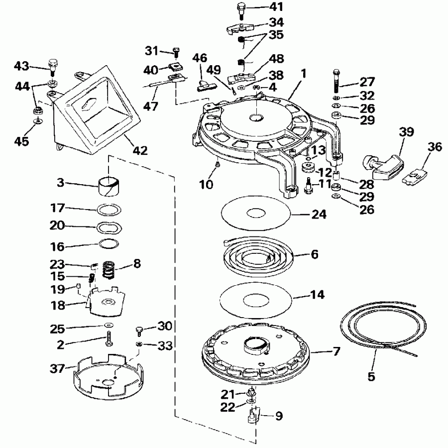�������� ����� Evinrude E45RCESR 1990  - wind �������