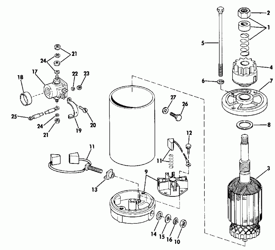 �������� ��������� ����� ������� E45RCLESR 1990  - ectric Starter & Solenoid / ectric ������� & Solenoid