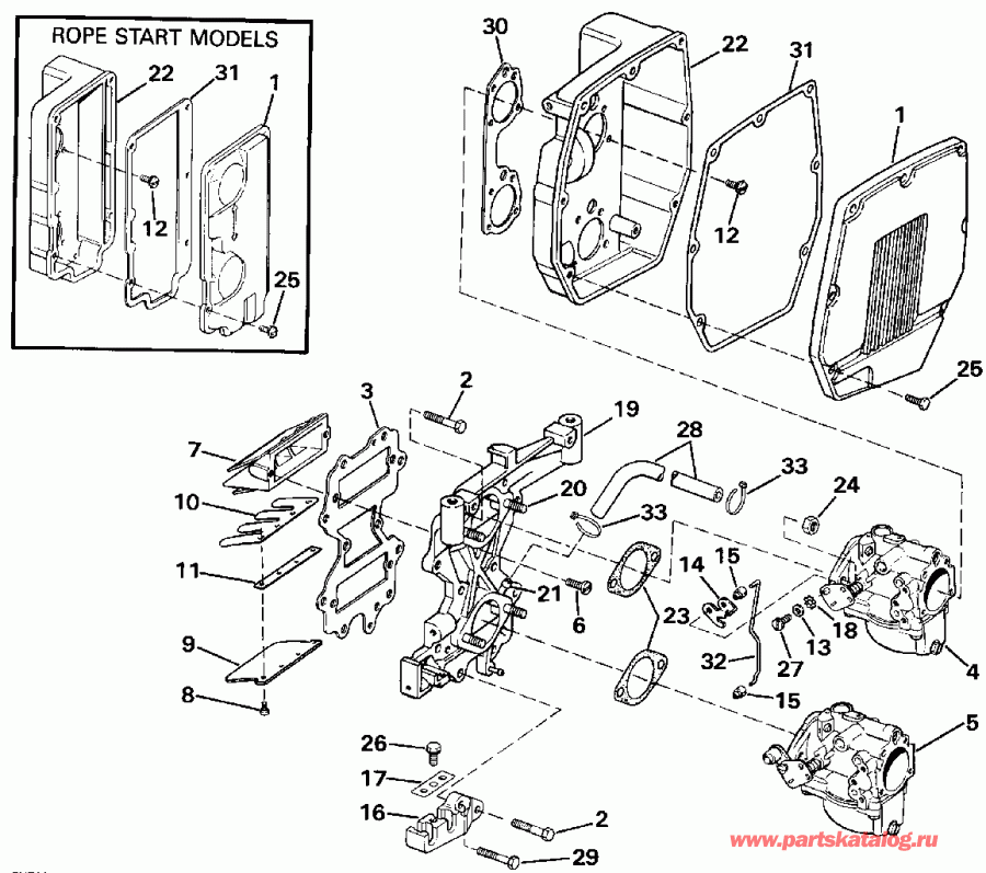 �������� ��������� ����� ������� E45RCLESR 1990  - take ��������� & Air ��������� - take Manifold & Air Silencer