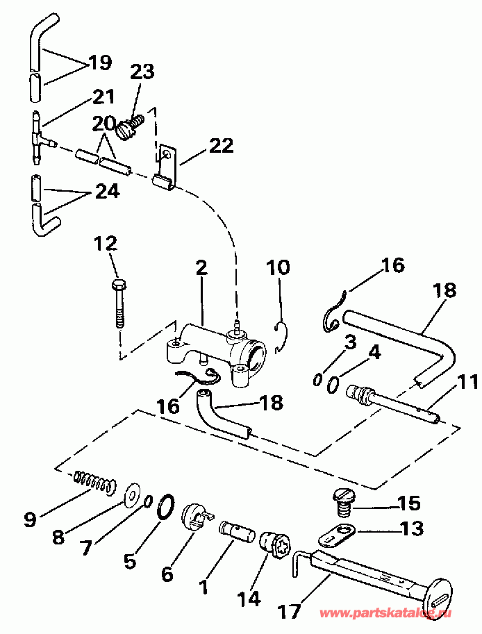 ��������� ��������� EVINRUDE E45RCLESR 1990  - Rope Start - ���� Start
