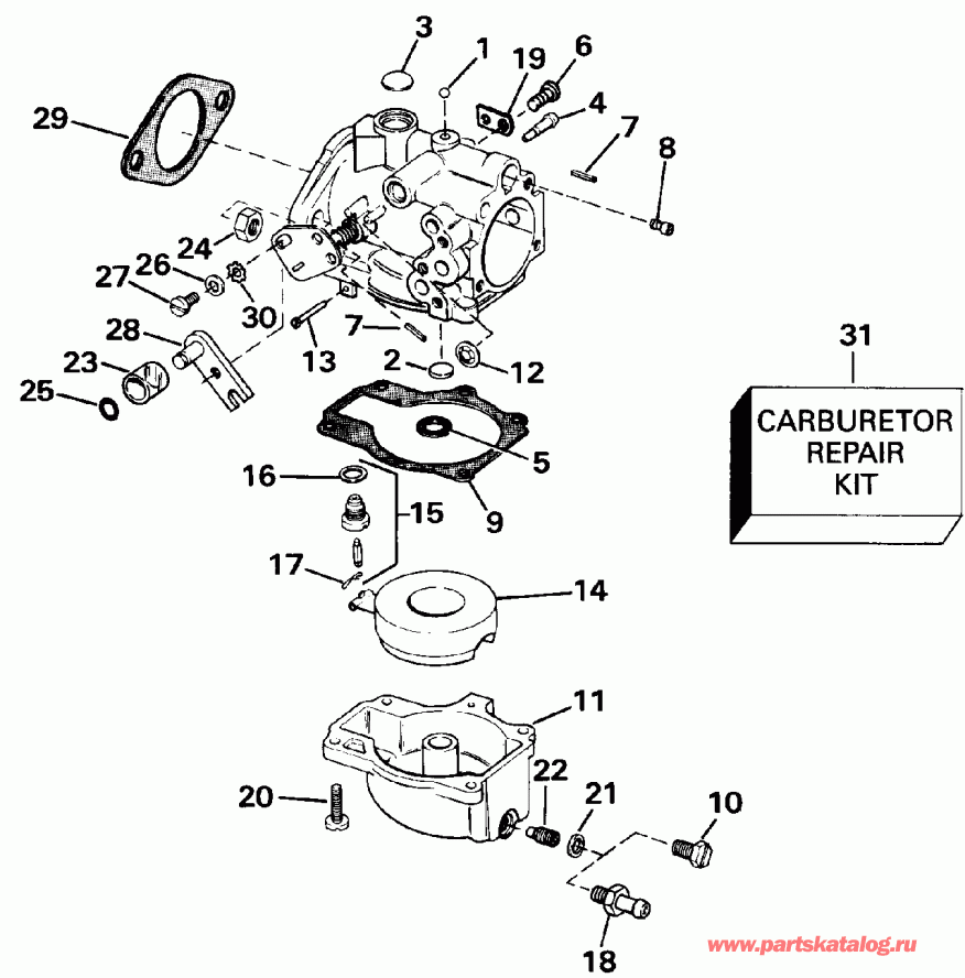 ��������� �������� ����� ������� E45WMLESR 1990  - 55 Model 15 In. Transom Models - 55 Model 15 ���� Transom Models
