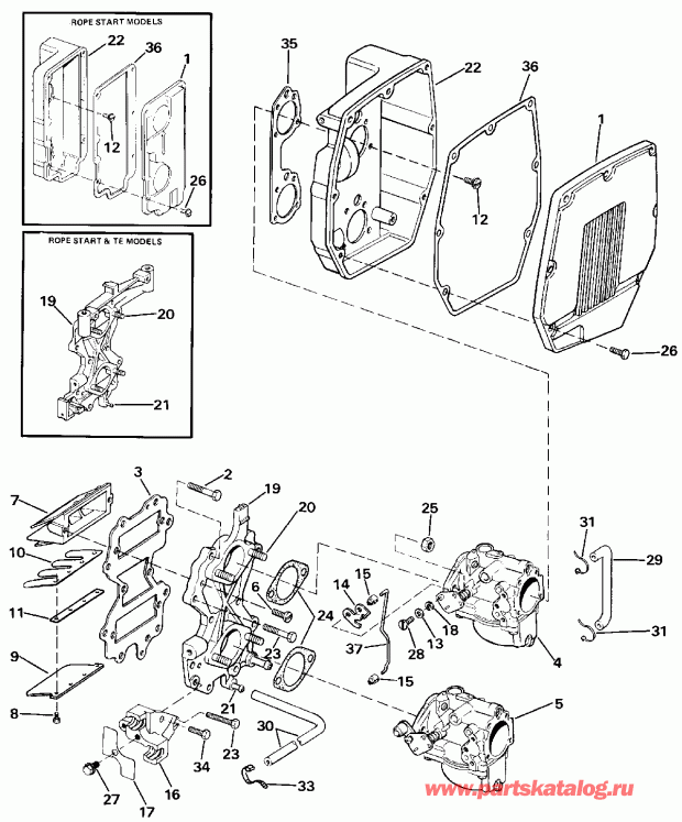  Evinrude E50BEESR 1990  - take Manifold
