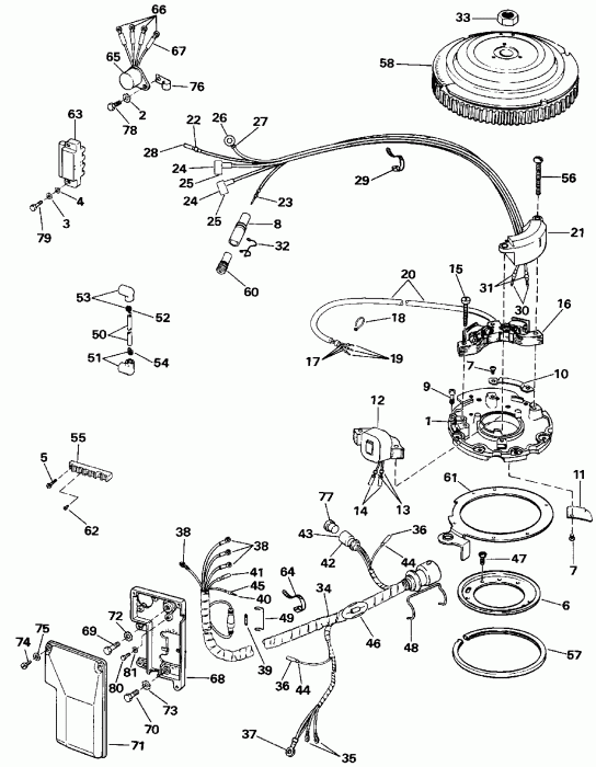 ��������� Evinrude E50RNLIA 1990  - nition System - nition System