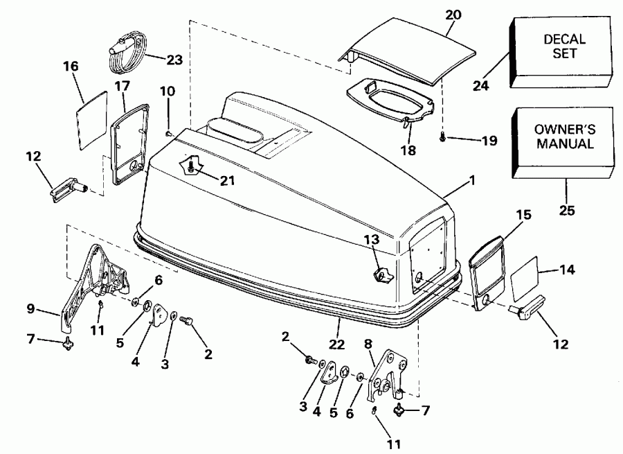 ��������� ������� E55RWLESR 1990  - Evinrude Electric Start Models / Evinrude Electric Start Models