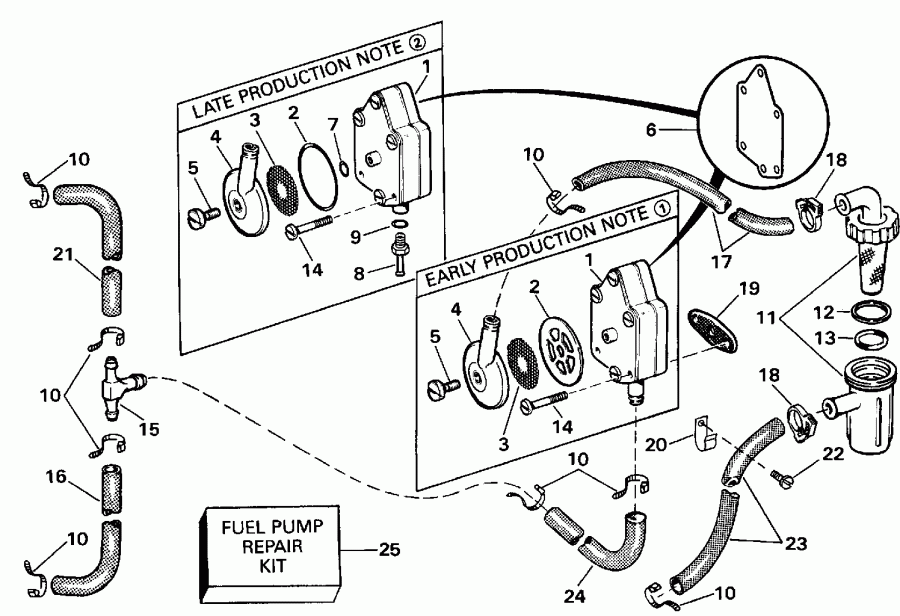 ��������� ��������� EVINRUDE E55RWLESR 1990  - ���� Start - Rope Start