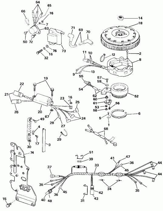 ����� EVINRUDE E60TLESM 1990  - nition System 60ttl - nition System 60ttl