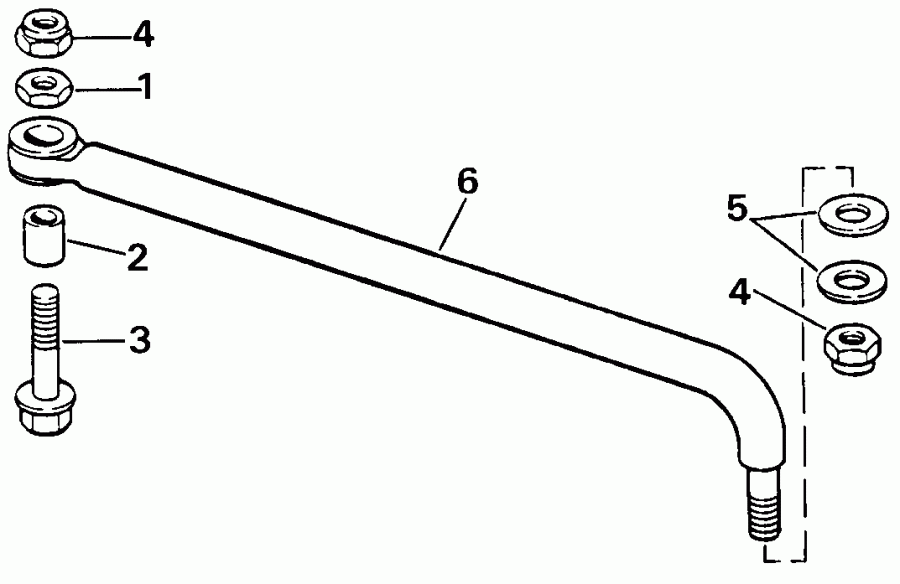 ����� EVINRUDE E60TTLESM 1990  - ee������ ��������� Kit - eering Connector Kit
