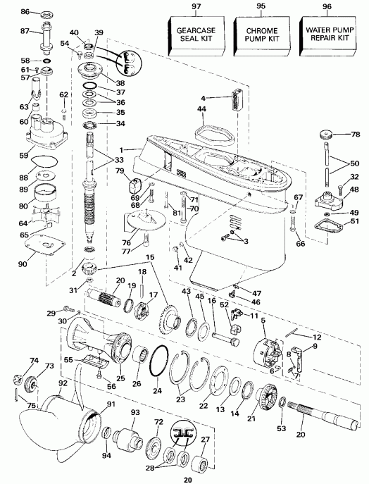  Evinrude E65WMLESM 1990  - arcase / arcase