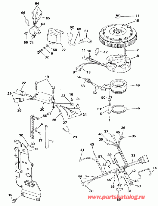 ��������� Evinrude E65WMLESM 1990  - nition System