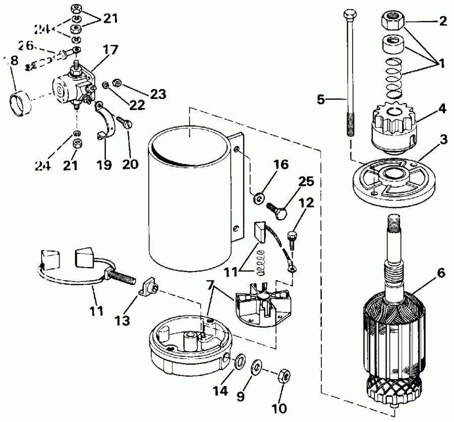 ����� EVINRUDE E70ELESB 1990  - ectric Starter - ectric �������