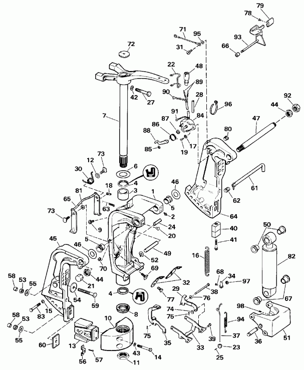 ��������� ��������� Evinrude E88MSLESA 1990  - dsection