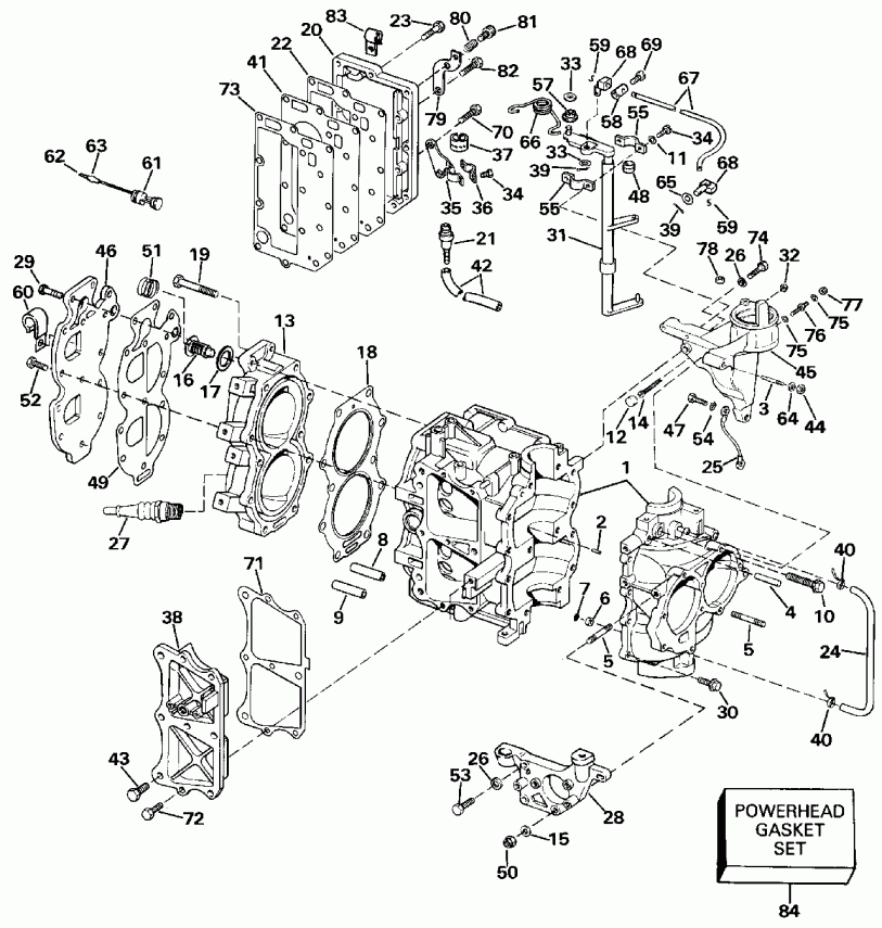 �������� ����� ������� TE30ELESS 1990  - linder & Crankcase - linder & ������ ���������